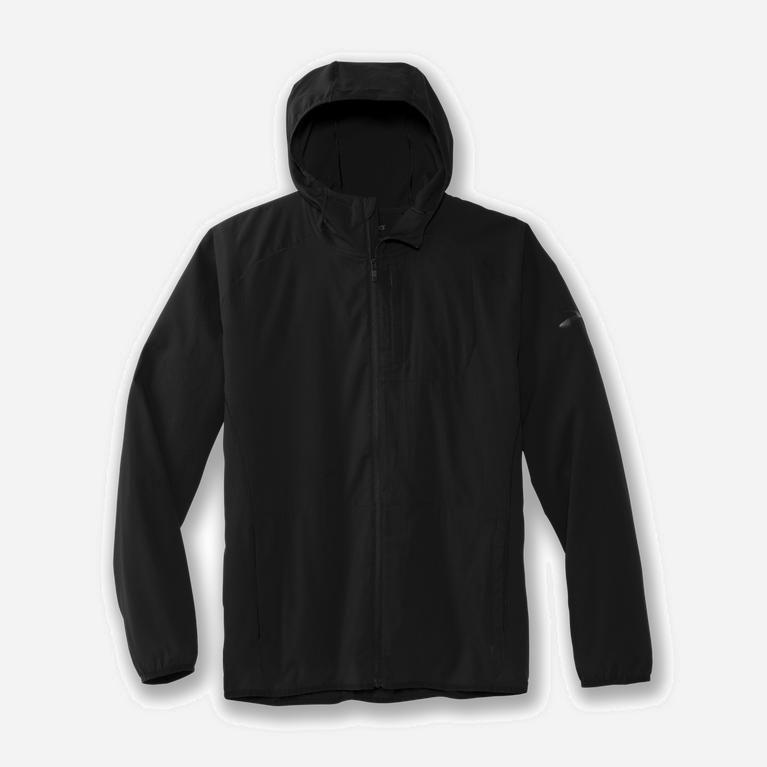 Brooks Canopy NZ - Men's Running Jackets - Black (83054-PEXJ)